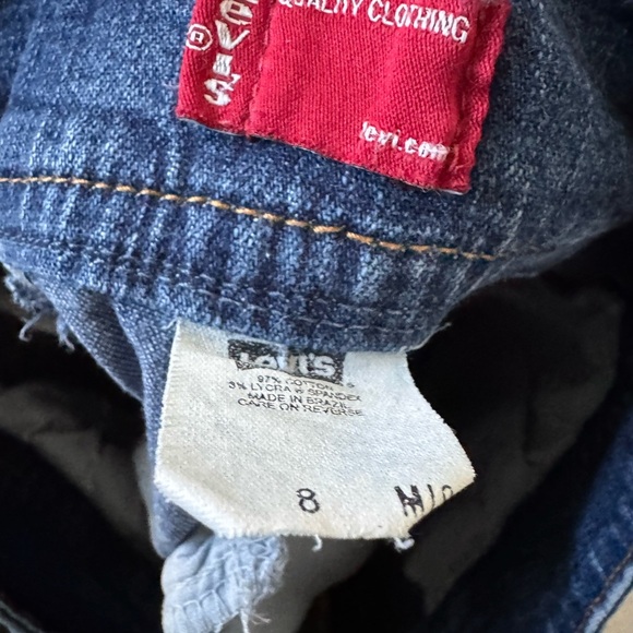 Levi's Blue Jean Denim A-Line Knee Length Skirt - Picture 3 of 6